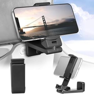 Airplane Phone Holder,Portable Universal Travel Phone Holder with Multi-Directional 360°Rotation,Plane Accessories Travel Must Have Hands Free Phone Mount for Seat Back,Table,Home,Kitchen,Office